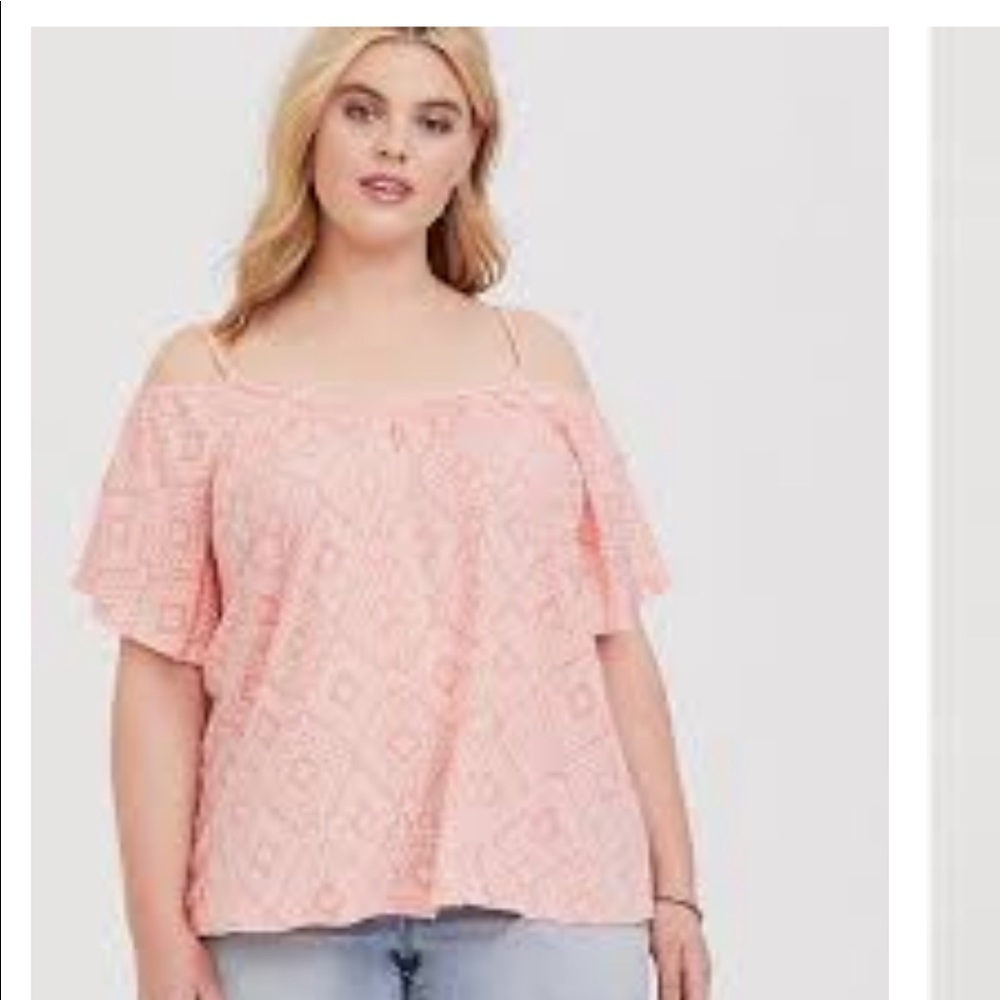 Torrid Boho Diamond Cold Shoulder Top